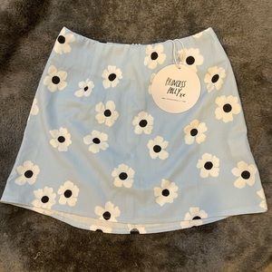 floral mini skirt